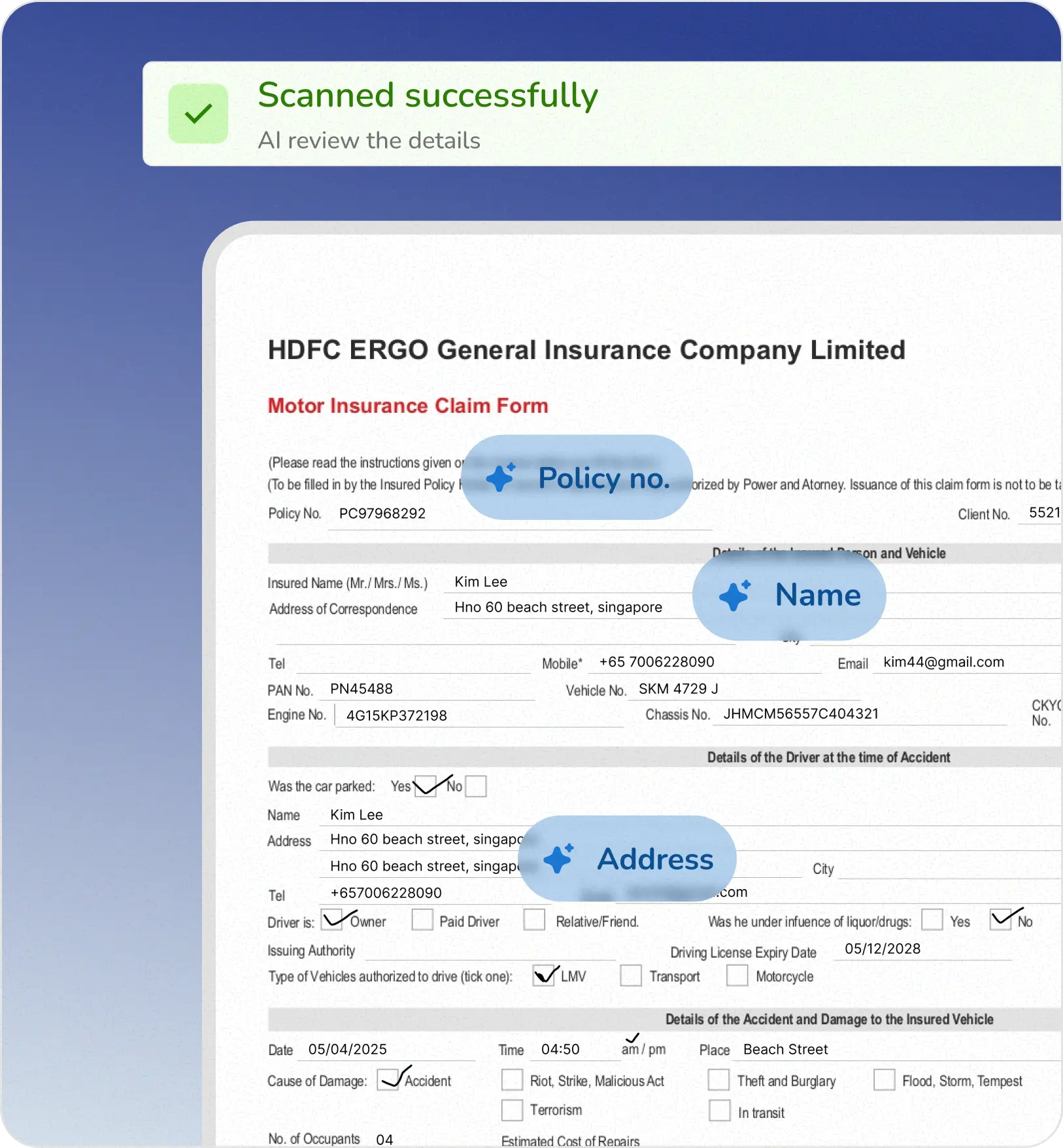 EngageCentral intelligent document processing