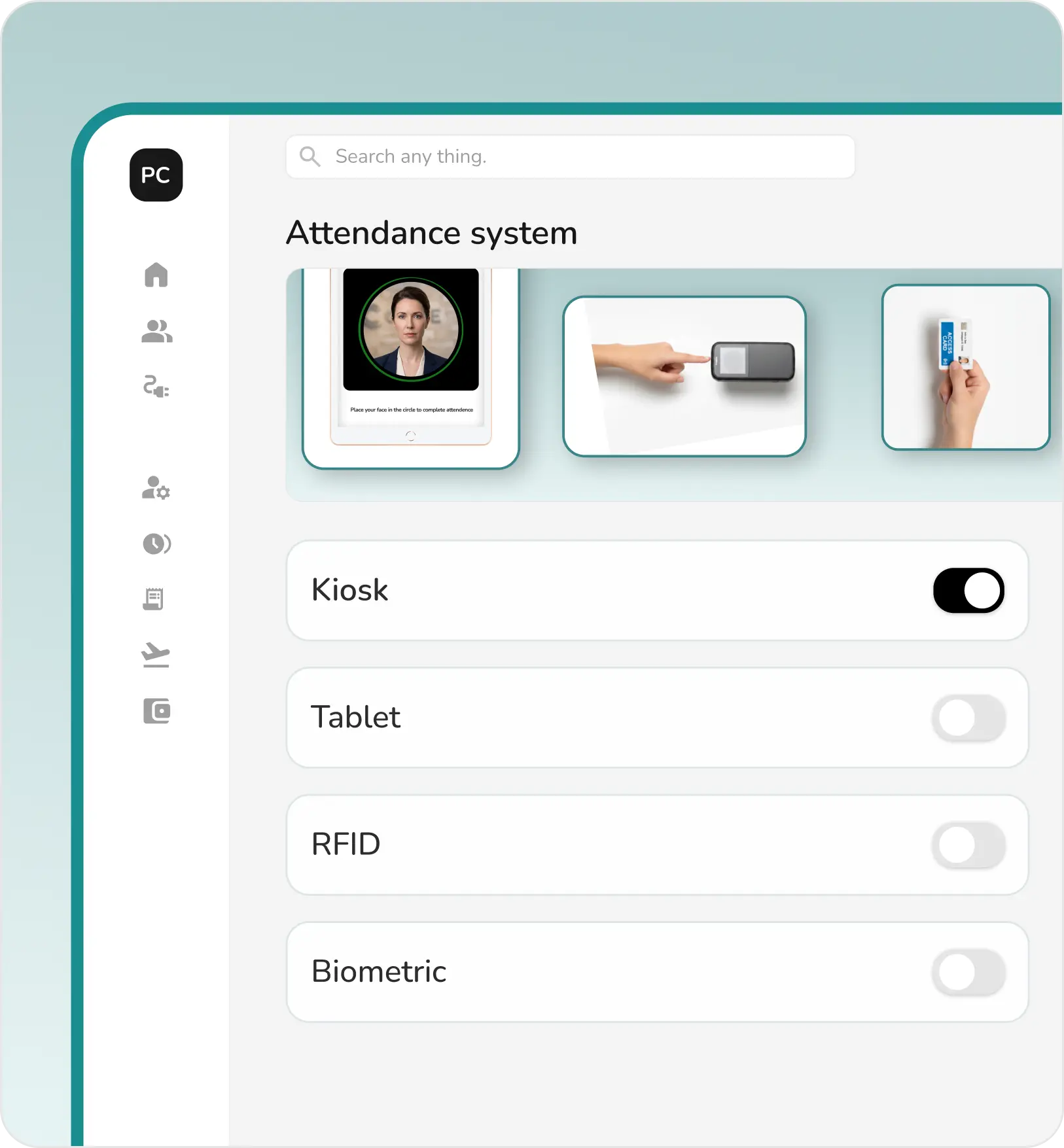 TimeCentral biometric kiosk attendance